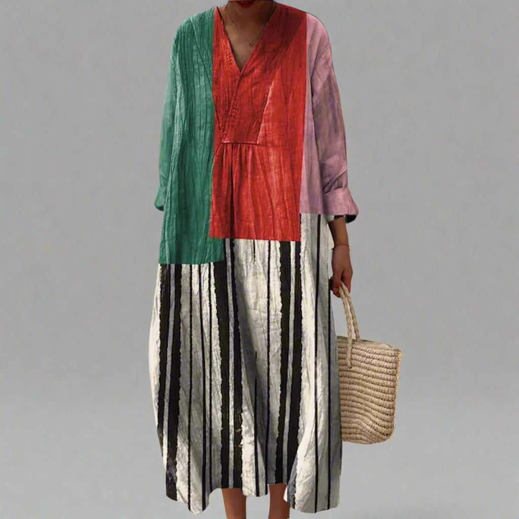Rosa | Elegant Geometric Dress