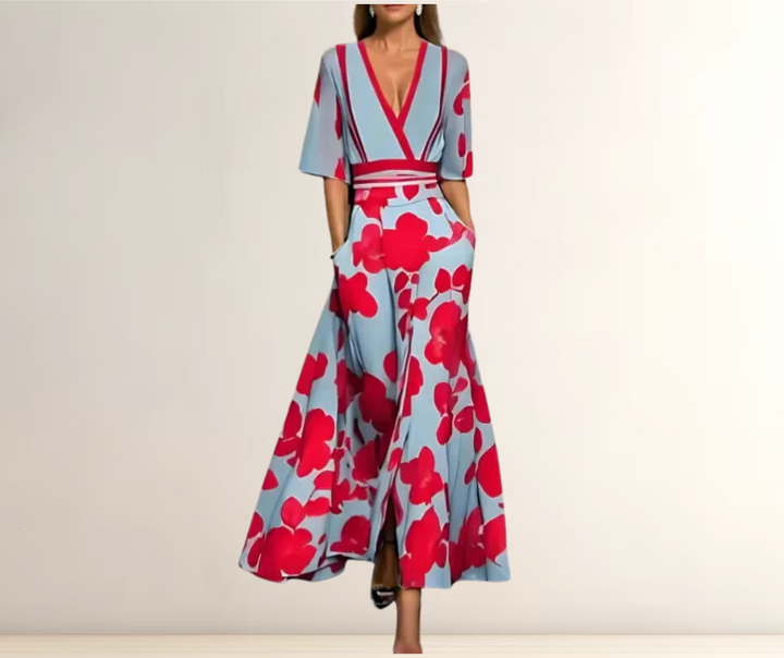 LUNA  - Elegant Light Dress with Sleeves
