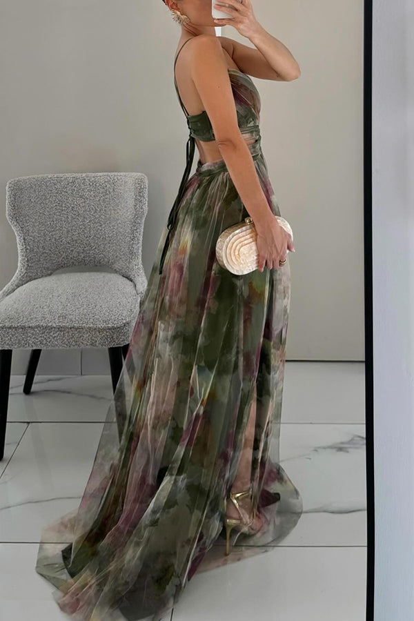 Eléna - Elegant Long Floral Dress