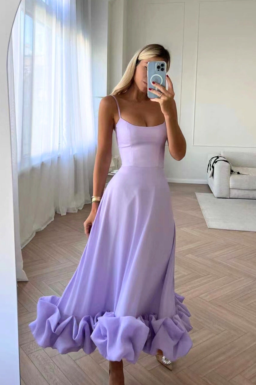 Elegant Flowy Pink Dress