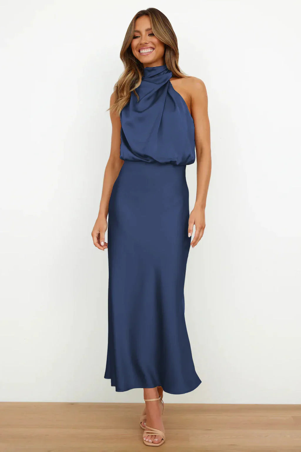 Rosea Backless Midi Dress