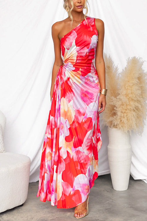 Summer Rosea Dress with Pleats