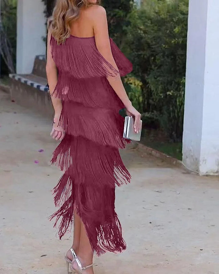 Rosea Effortless Elegance Off-Shoulder Dress