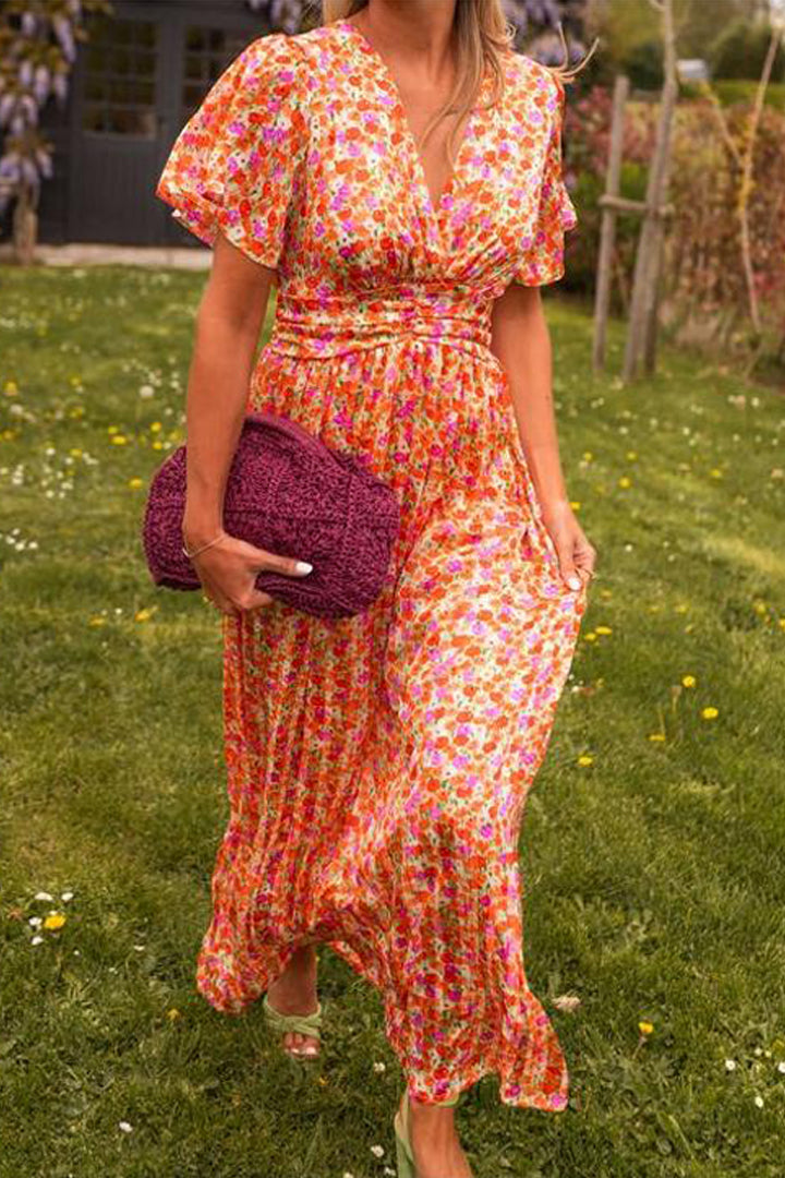 Mariella | Long Flower Dress with Romantic and Light Style