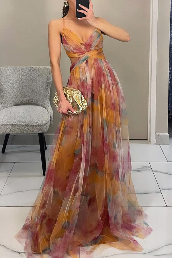 Eléna - Elegant Long Floral Dress