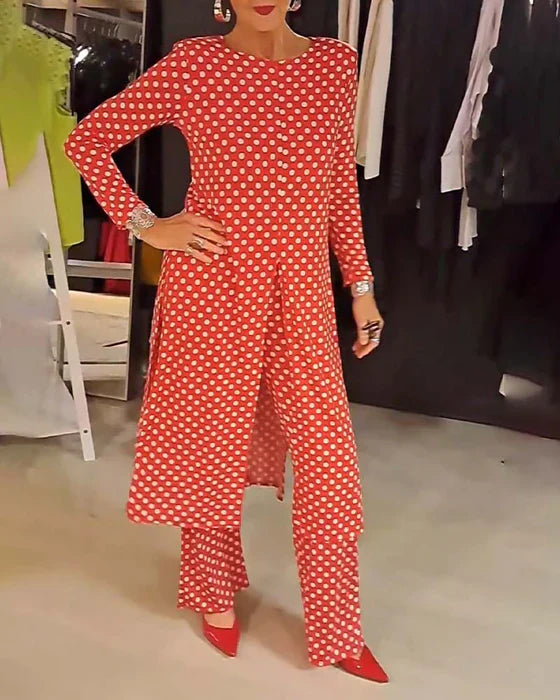 LILIANA | 2-Piece Set with Polka Dot Print for Casual Elegance and Versatile Summer Look