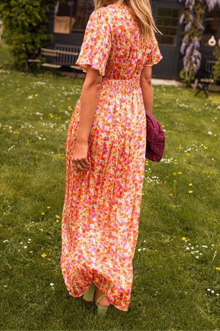 Mariella | Long Flower Dress with Romantic and Light Style