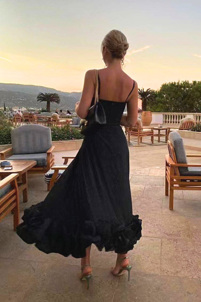Elegant Flowy Pink Dress
