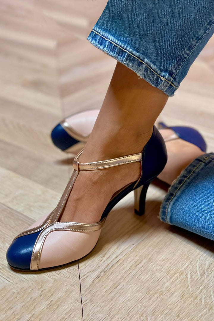 Rosana - Colorful heels with round toe