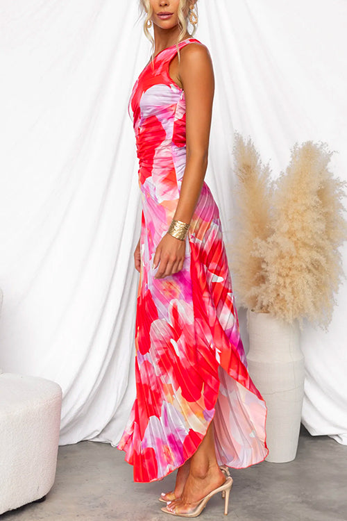 Summer Rosea Dress with Pleats