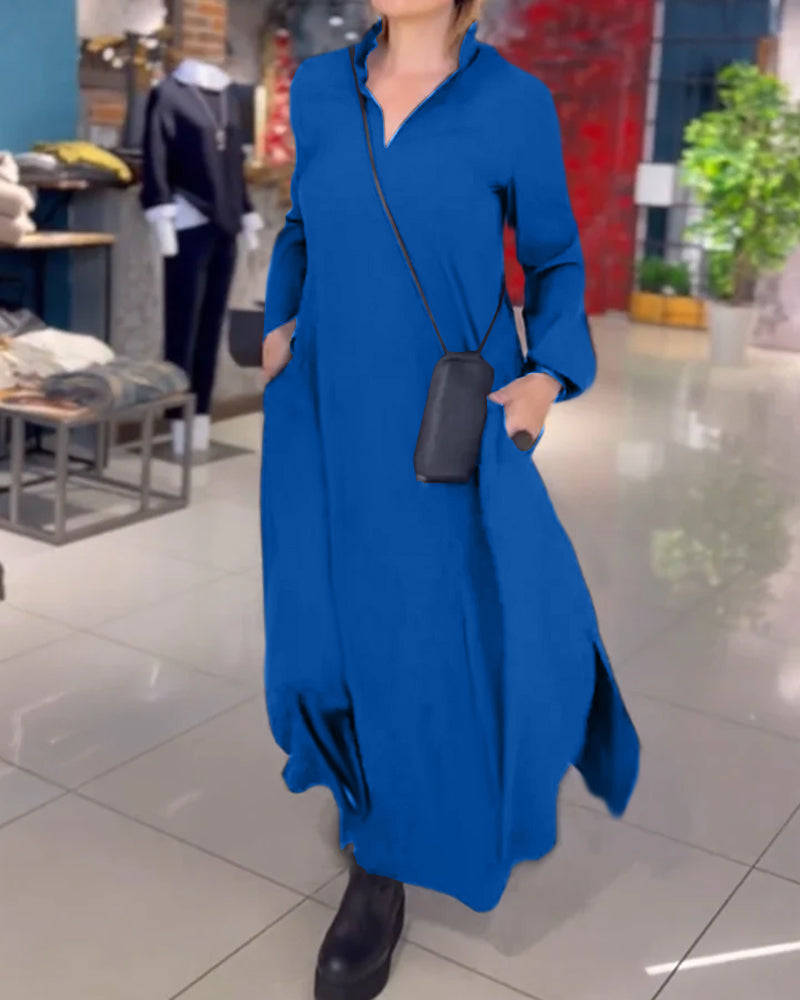 Evia | Wide Maxi Dress with Slit