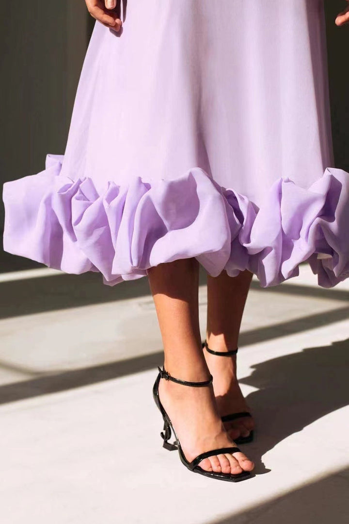 Elegant Flowy Pink Dress