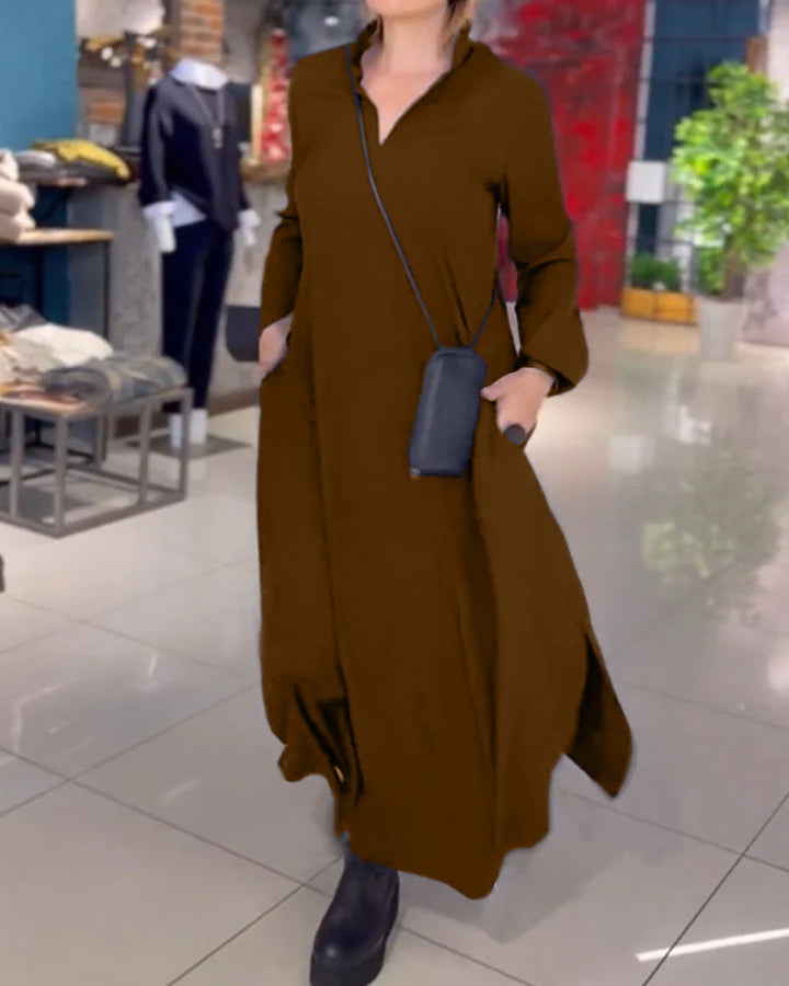 Evia | Wide Maxi Dress with Slit