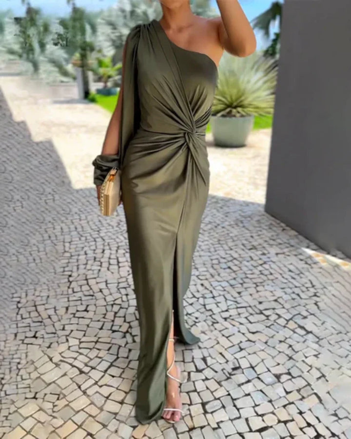 Rosea one-shoulder evening dress