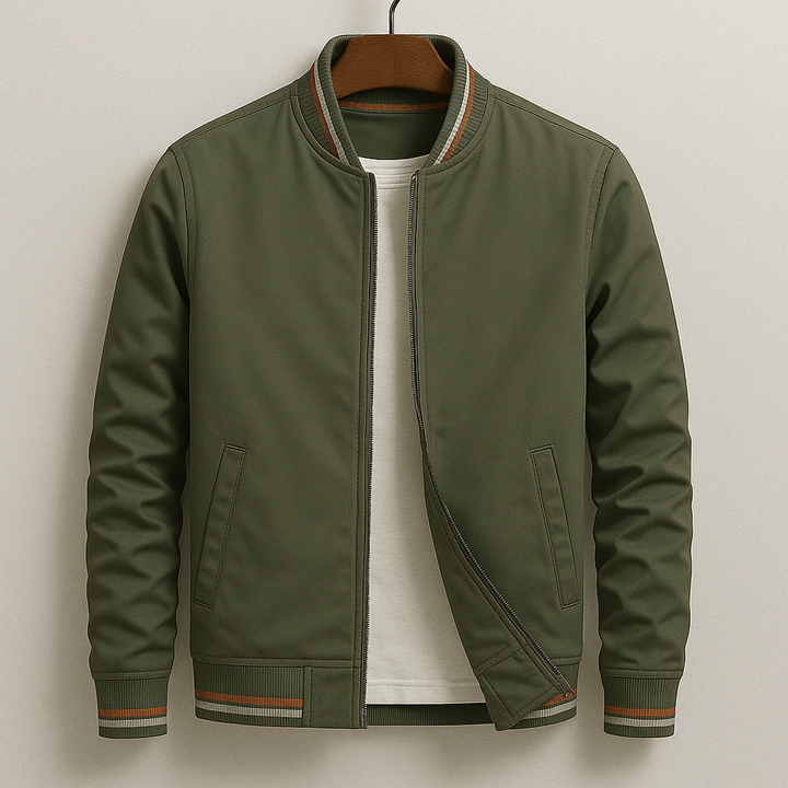 Rayu | Stylish striped bomber jacket