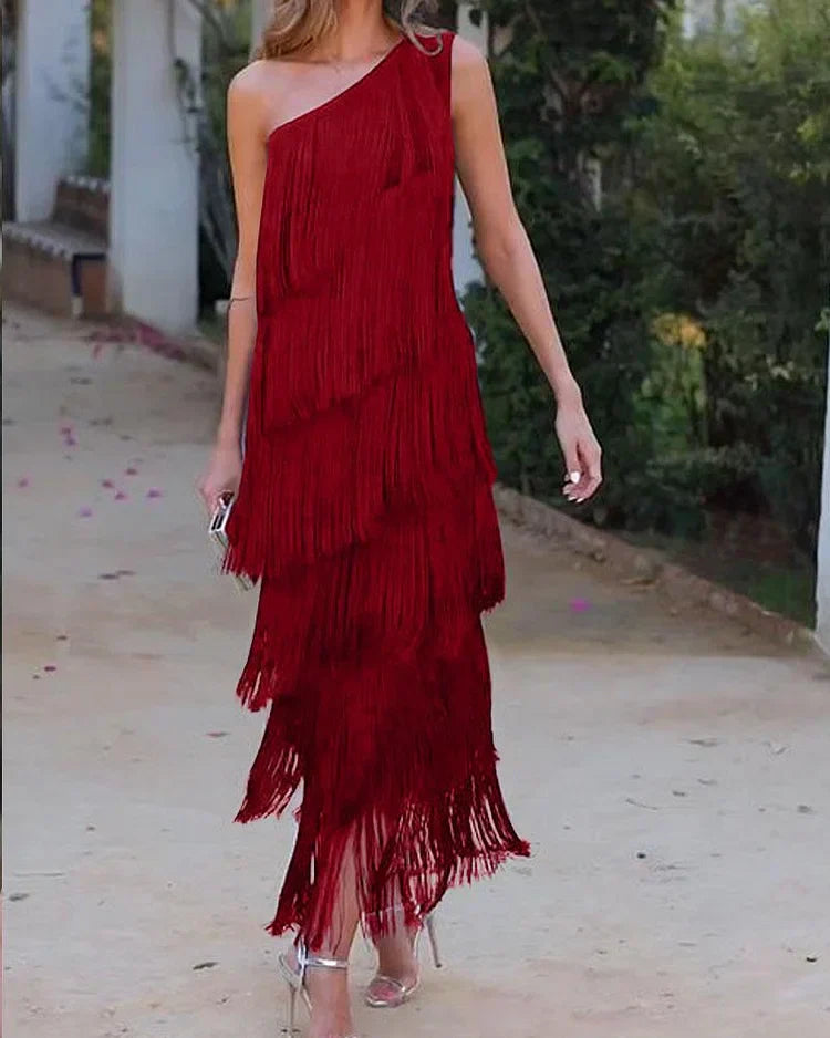 Rosea Effortless Elegance Off-Shoulder Dress