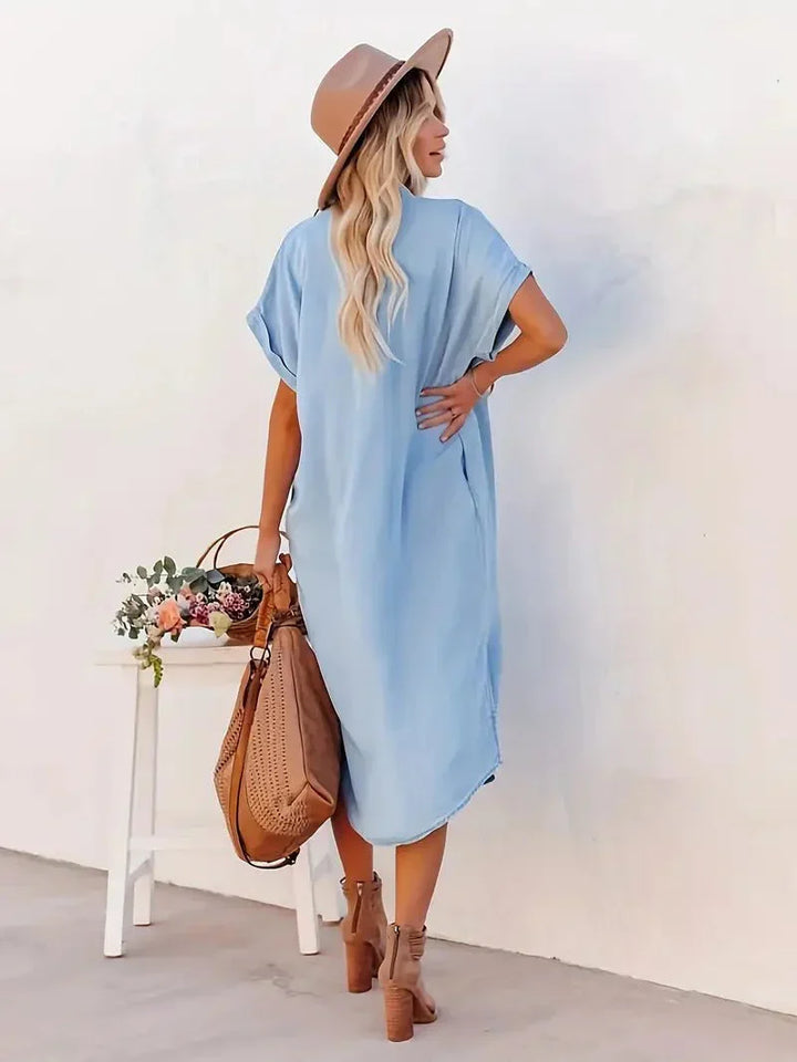 Rosea Shirt Dress with Pockets