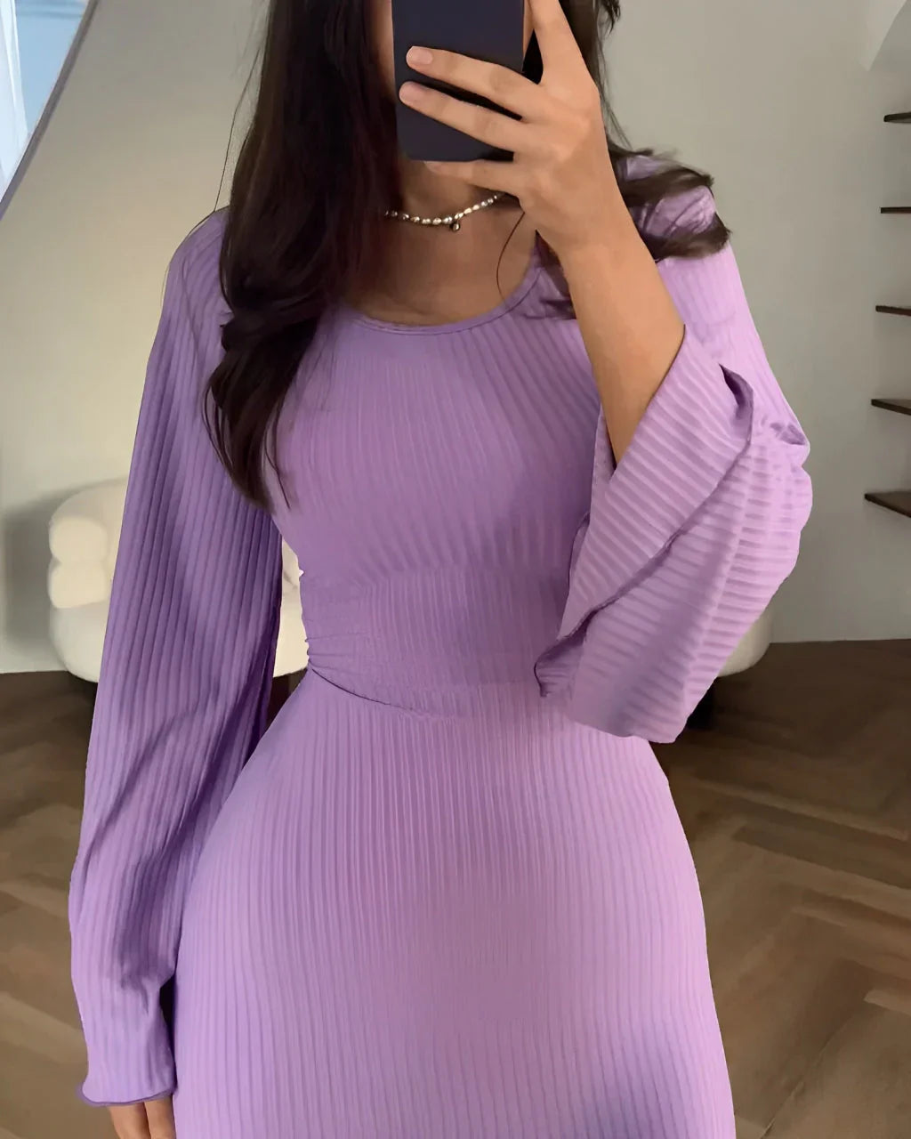Rosea Elegant Chic Knit Maxi Dress