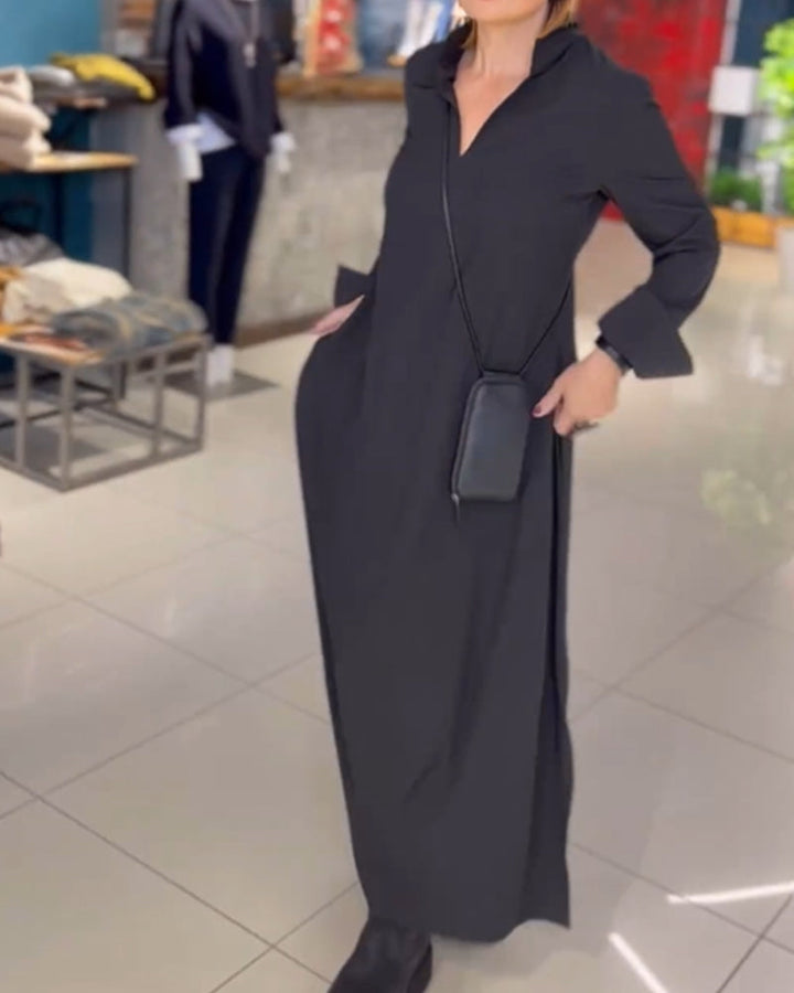 Evia | Wide Maxi Dress with Slit
