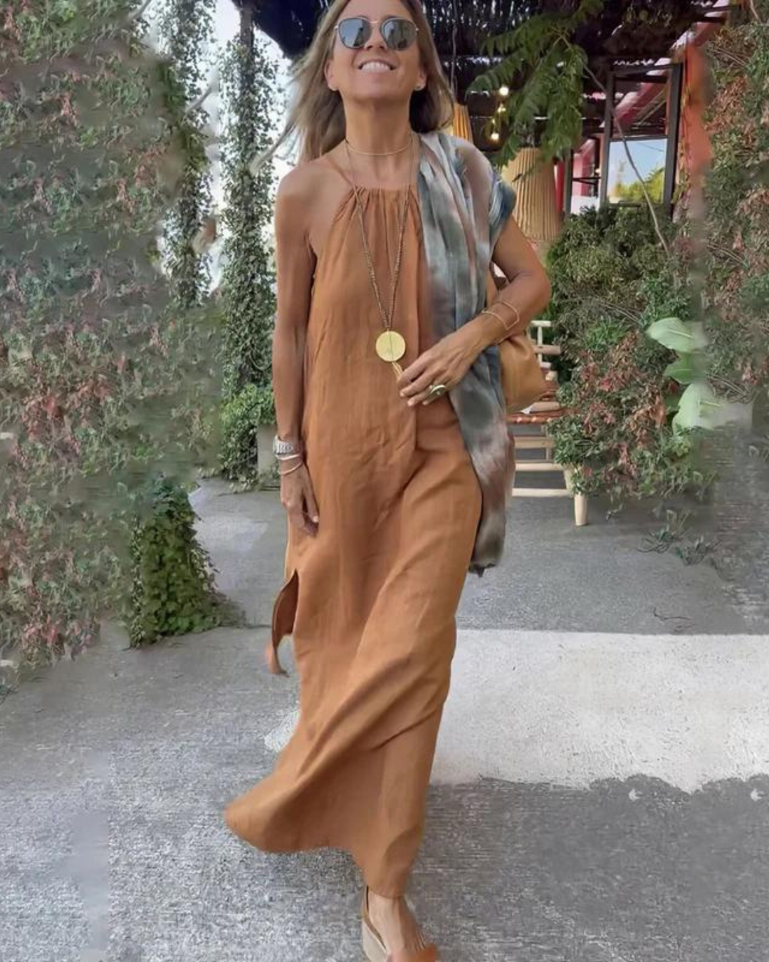 Lena | Fluid Linen Dress