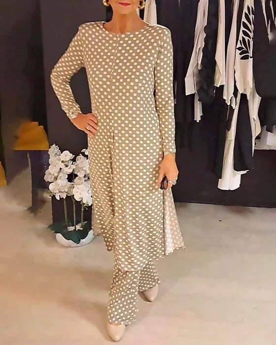 LILIANA | 2-Piece Set with Polka Dot Print for Casual Elegance and Versatile Summer Look
