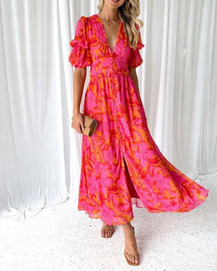 Derana   - Red-pink Maxi Dress