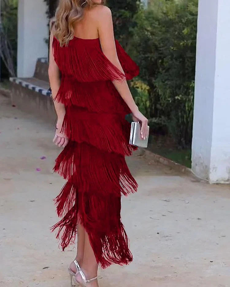 Rosea Effortless Elegance Off-Shoulder Dress