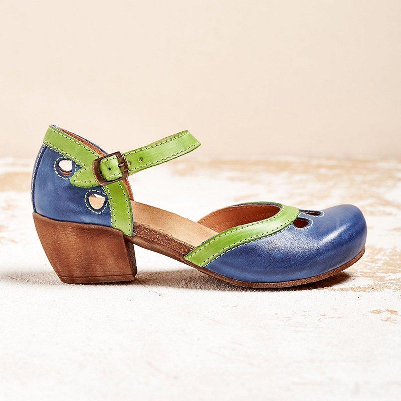Comfortable low-heeled sandals