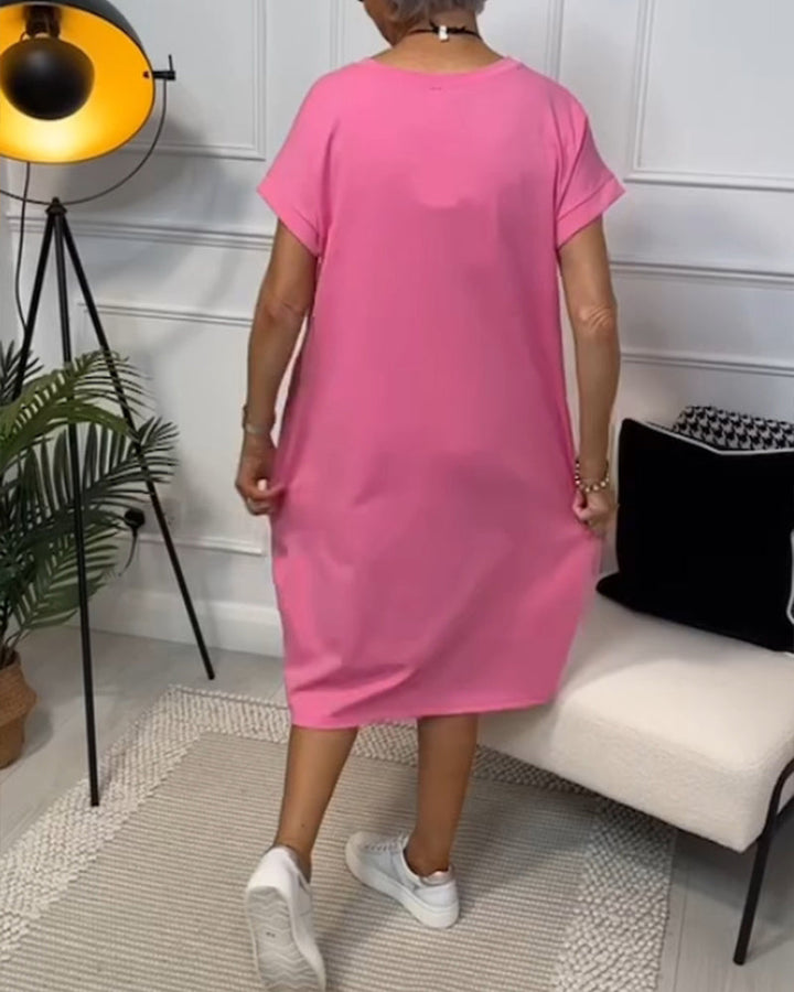 Zuzanna | Flowy Summer Dress with Round Neck