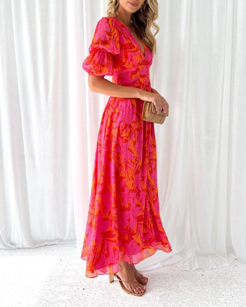 Derana   - Red-pink Maxi Dress
