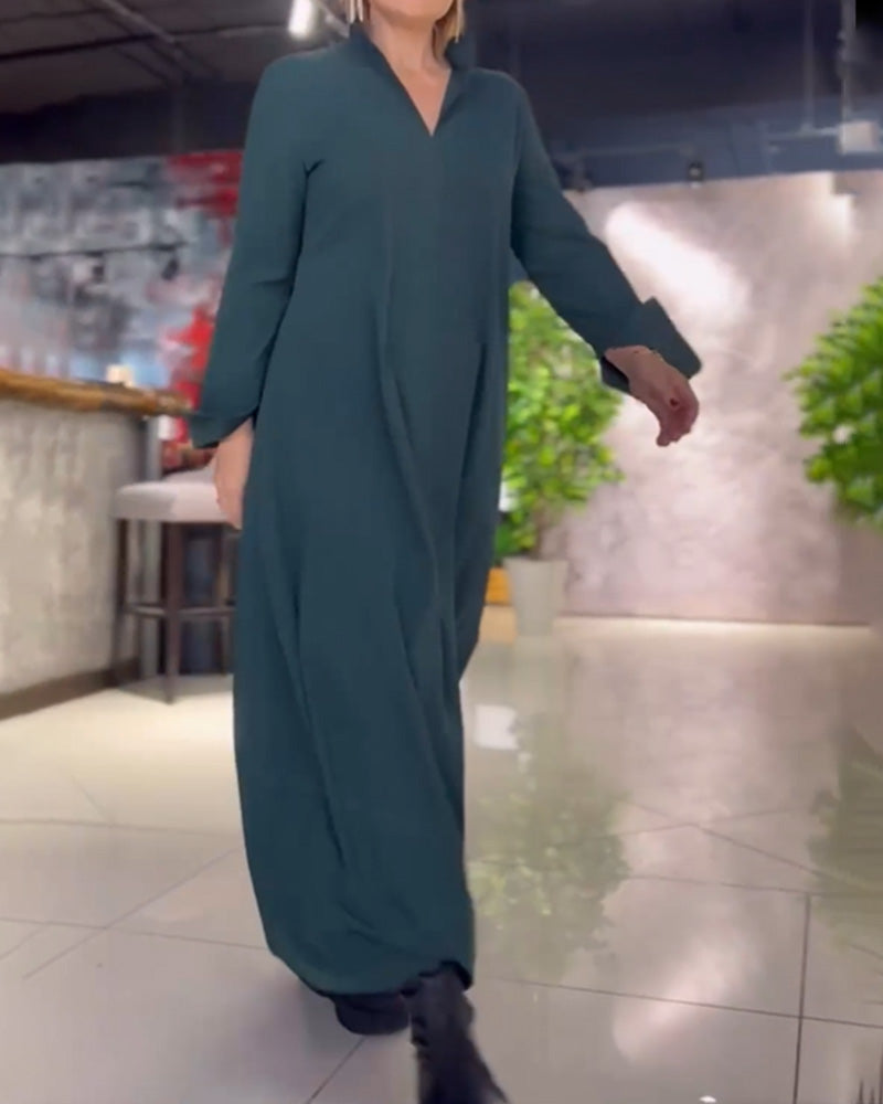 Evia | Wide Maxi Dress with Slit