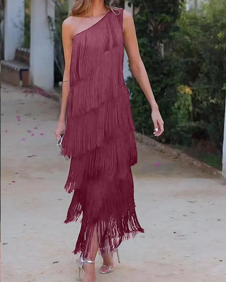 Rosea Effortless Elegance Off-Shoulder Dress