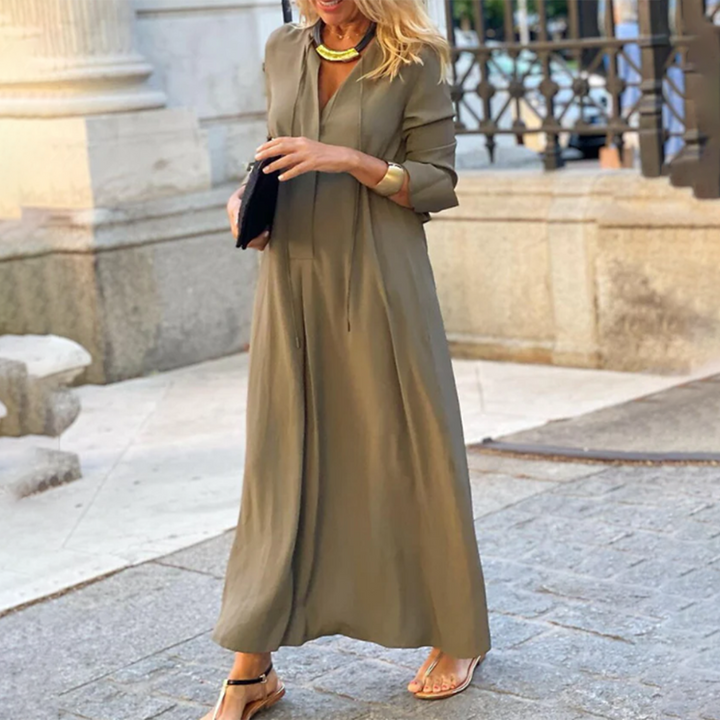 Leona - Comfortable Loose-Fitting Maxi Dress