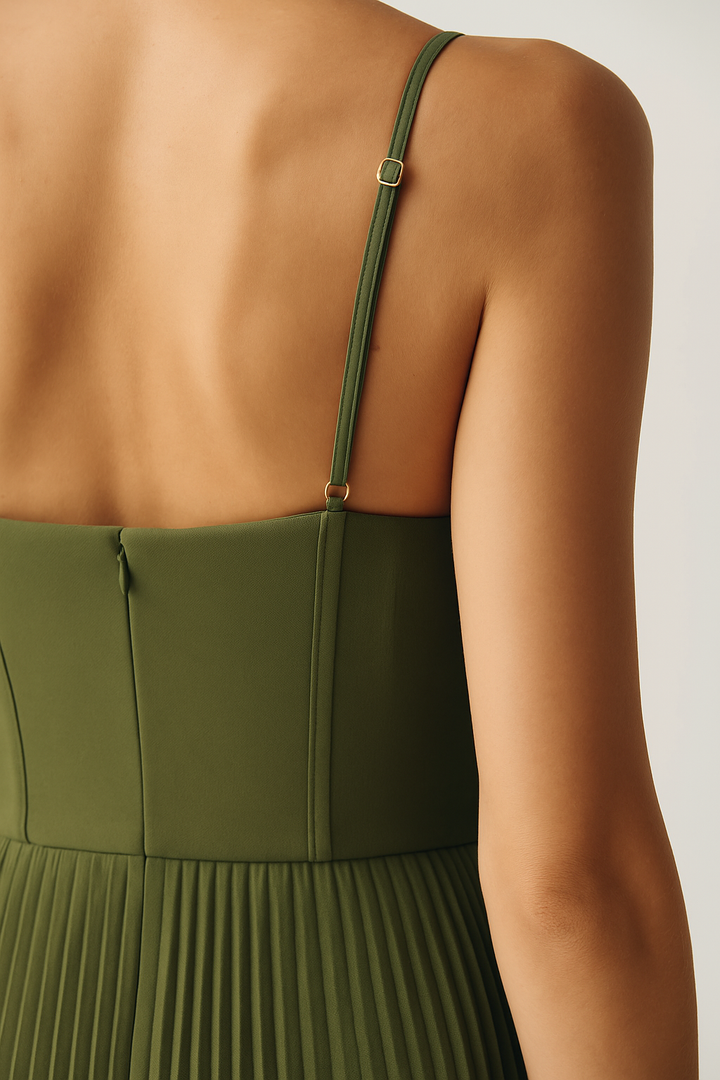 Olivia open-back dress | Green