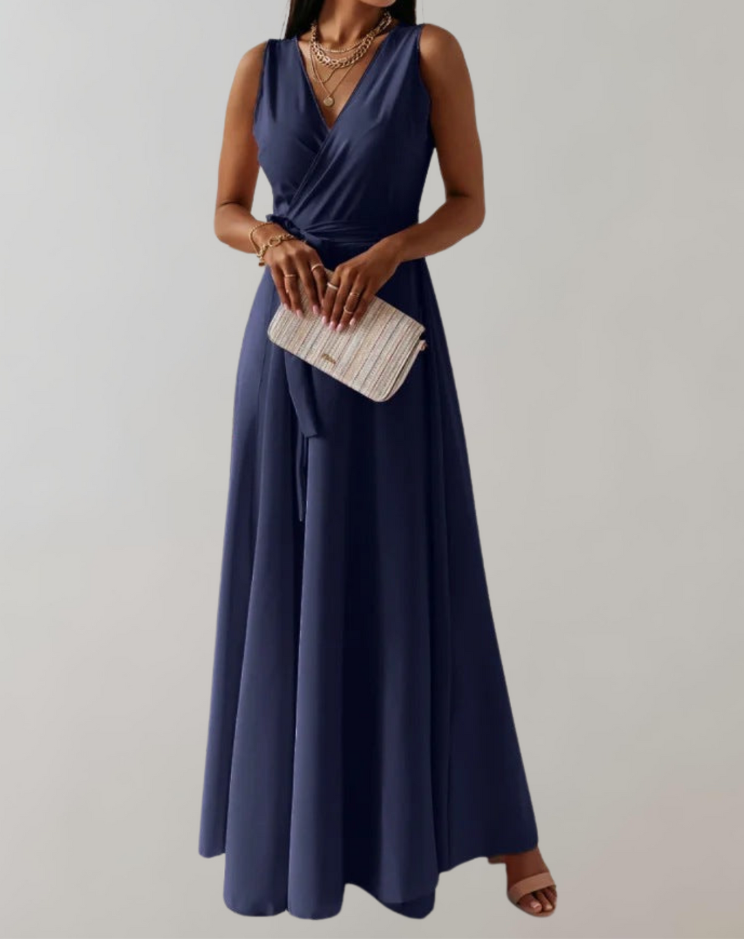 Esme - Cocktail Dress with Waist Belt | Elegant Maxi Dress Timeless Design
