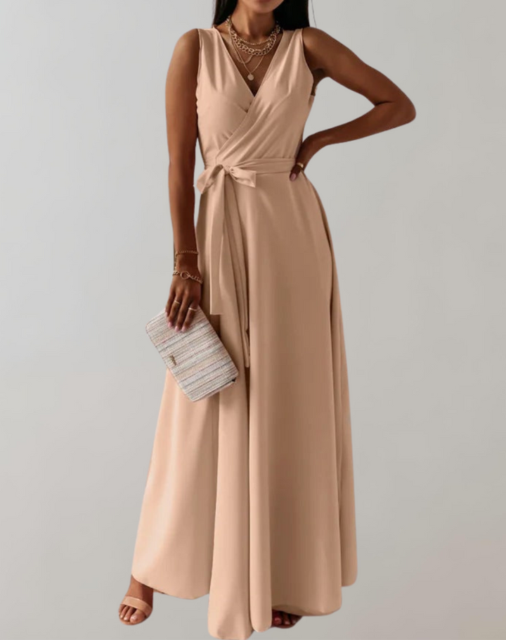 Esme - Cocktail Dress with Waist Belt | Elegant Maxi Dress Timeless Design