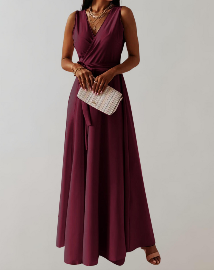 Esme - Cocktail Dress with Waist Belt | Elegant Maxi Dress Timeless Design