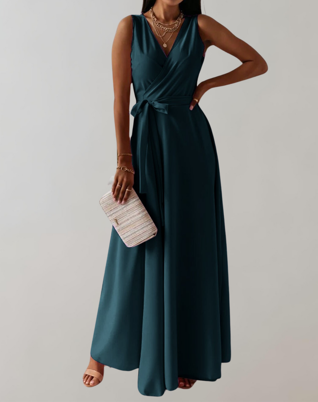 Esme - Cocktail Dress with Waist Belt | Elegant Maxi Dress Timeless Design
