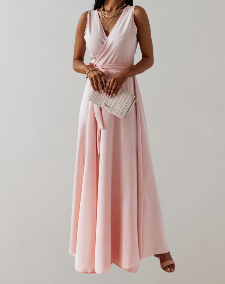 Esme - Cocktail Dress with Waist Belt | Elegant Maxi Dress Timeless Design
