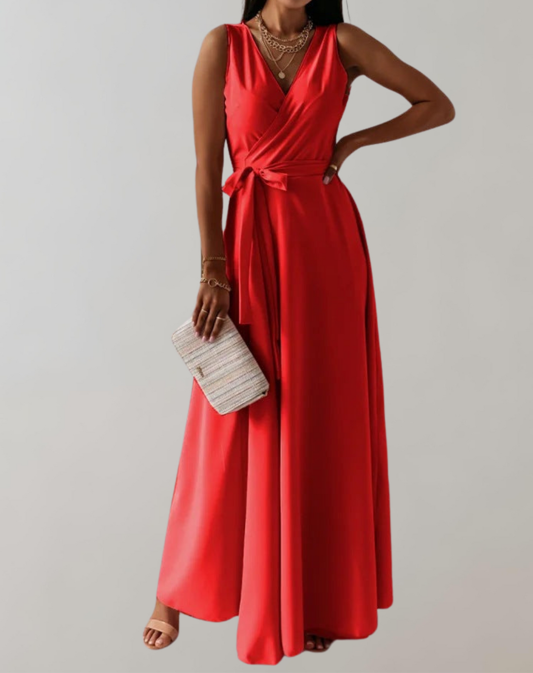 Esme - Cocktail Dress with Waist Belt | Elegant Maxi Dress Timeless Design
