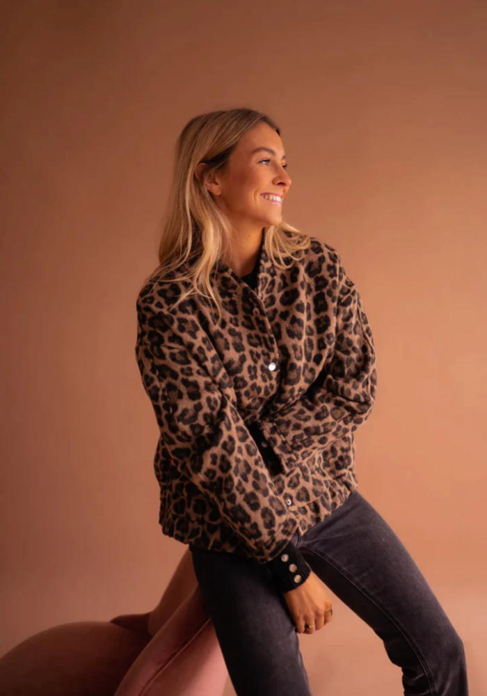 LEONA  | The Leopard Bomber Jacket