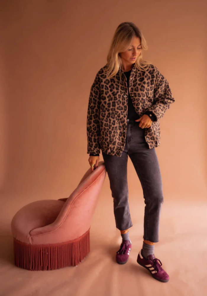 LEONA  | The Leopard Bomber Jacket