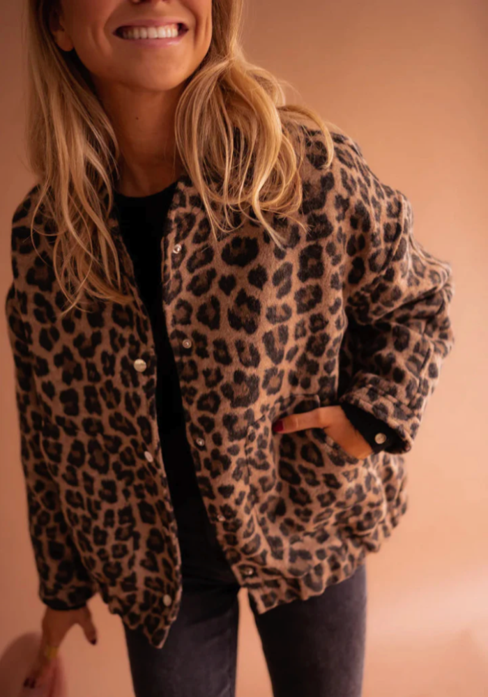 LEONA  | The Leopard Bomber Jacket