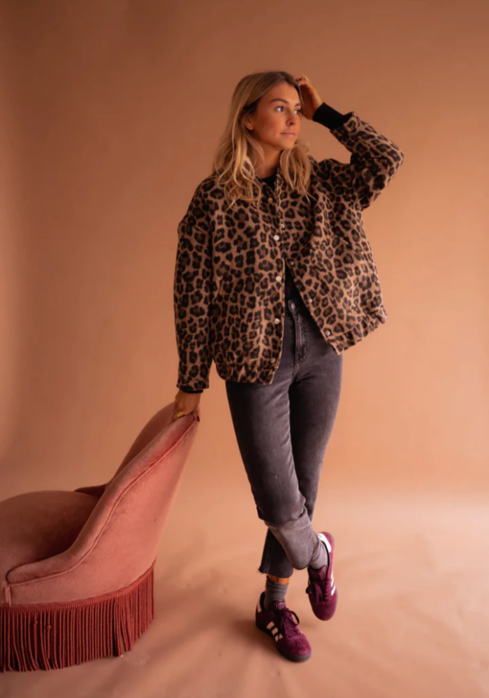 LEONA  | The Leopard Bomber Jacket