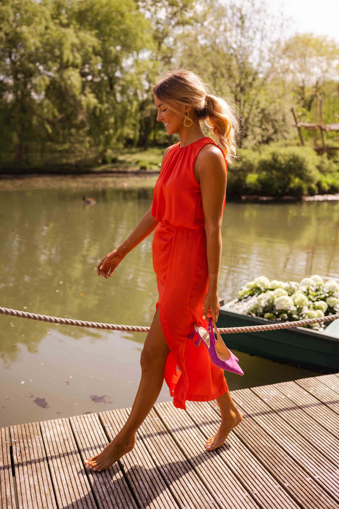 Stefka | Airy sleeveless midi dress