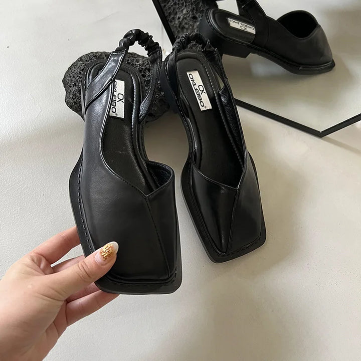 Lidia | Square-toe slingback sandals