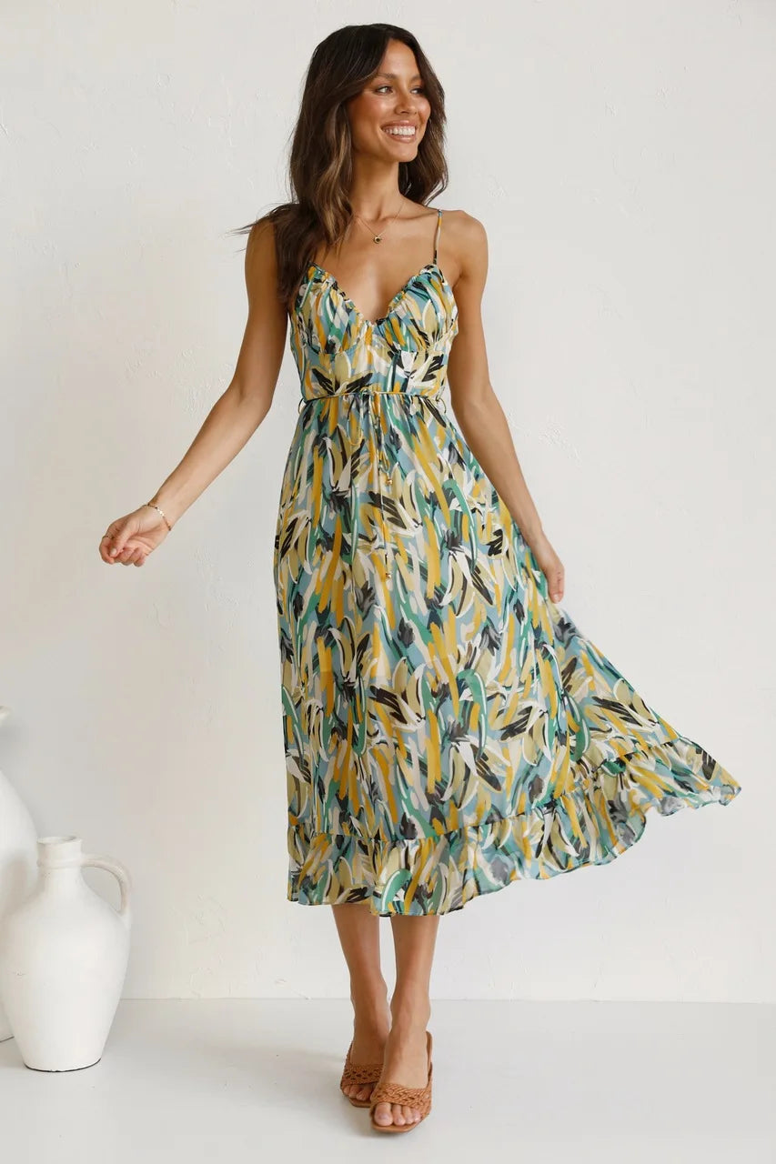 GABRIELLA | Printed Summer Dress with Cool Comfort and Sunny Style for Leisure Days