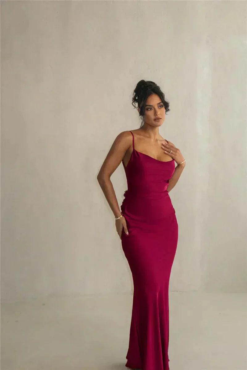 Cassiane - Satin Flower Dress