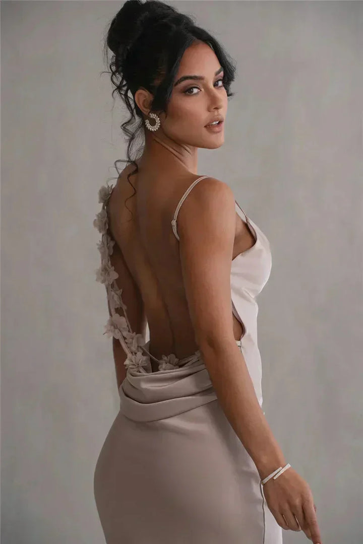 Cassiane - Satin Flower Dress