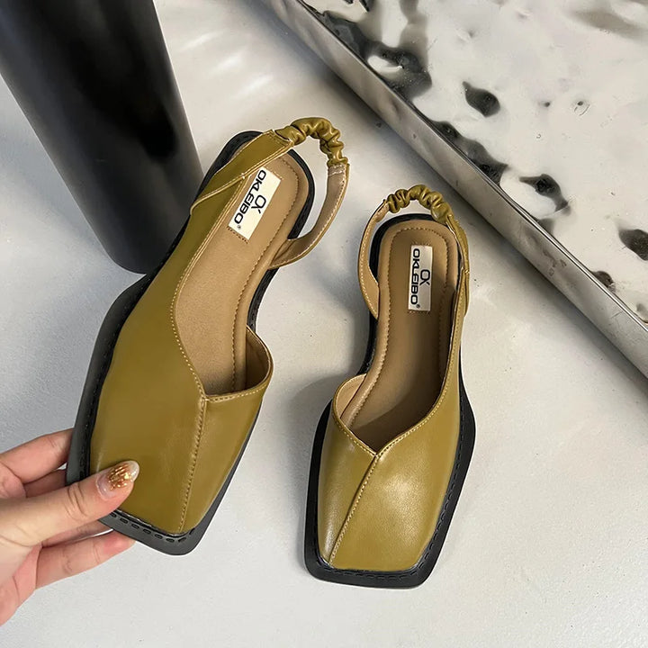 Lidia | Square-toe slingback sandals